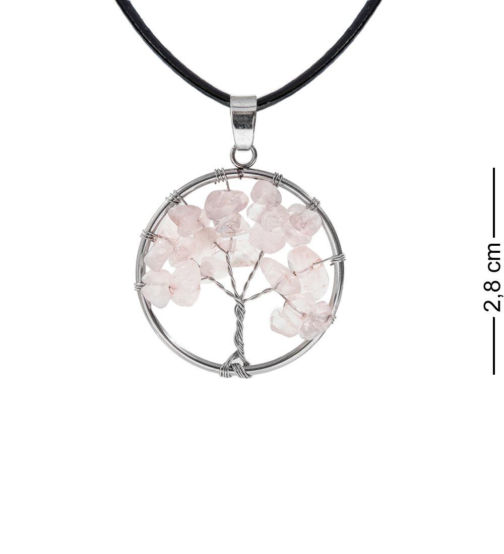 NP-04/9 Кулон с камнями «Розовый кварц»