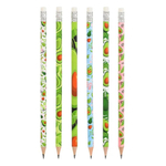 Карандаш простой, чернографитный, Basir, деревянный, с ластиком, серия "Авокадо", с рисунком на корпусе, 12 шт