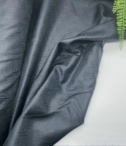 Подкладочная ткань(поливискоза) завитки на черном