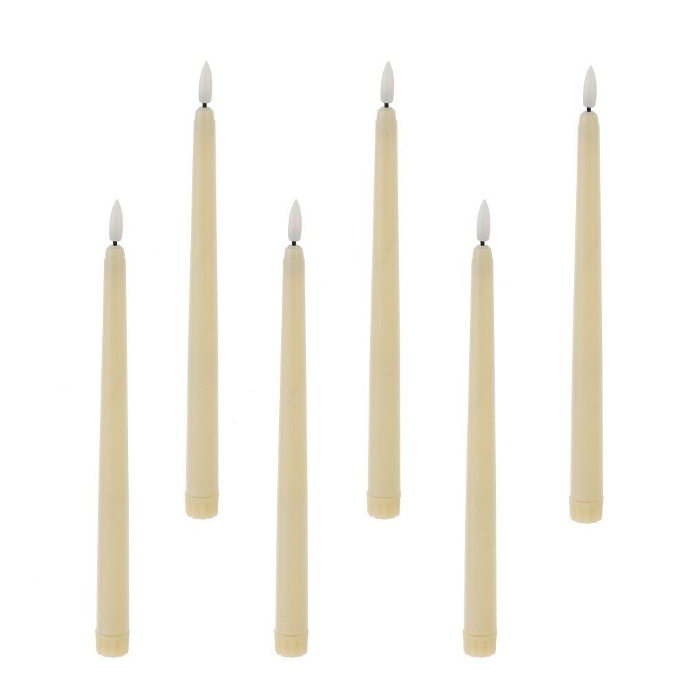 GAEM Набор из 6шт: изделие декоративное "Свеча", с подсветкой, D 2 см, L2 W2 H27,5 см, 3в.
