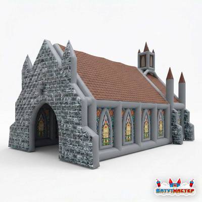 Надувной парк ужасов «Врата в мрак», 18×9×7 м