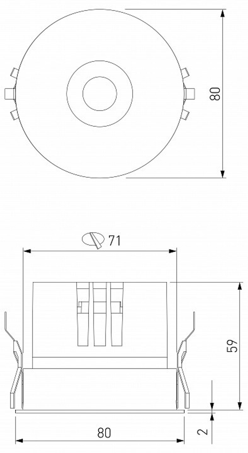 Встраиваемый светильник Elektrostandard Bliss a069408