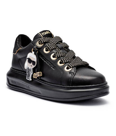 Кожаные кроссовки kapri Karl Lagerfeld - черный(KL62574F)