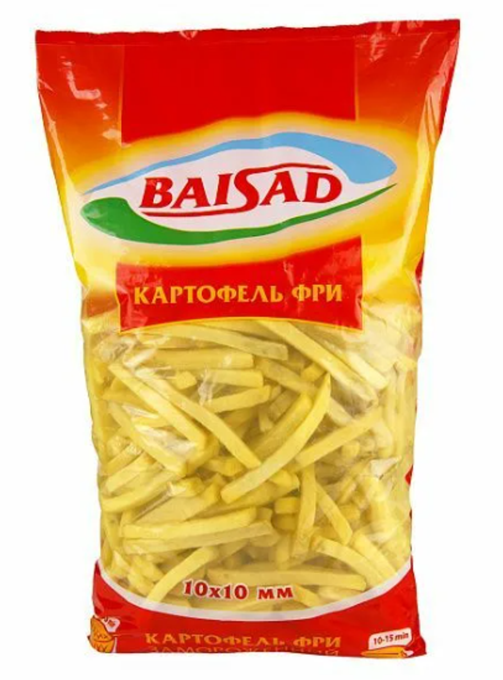 Полуфабрикаты замороженные картофель фри 10мм, Baisad, 2500г