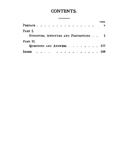 English Synonyms and Antonyms. With Notes on the Correct Use of Prepositions | James Champlin Fernald