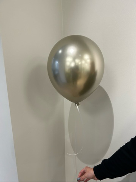 Шар латекс белое золото