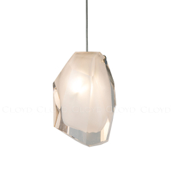 Подвесной светильник Cloyd VARELL P1 / шир. 20 см - хром - белое стекло (арт.11658)