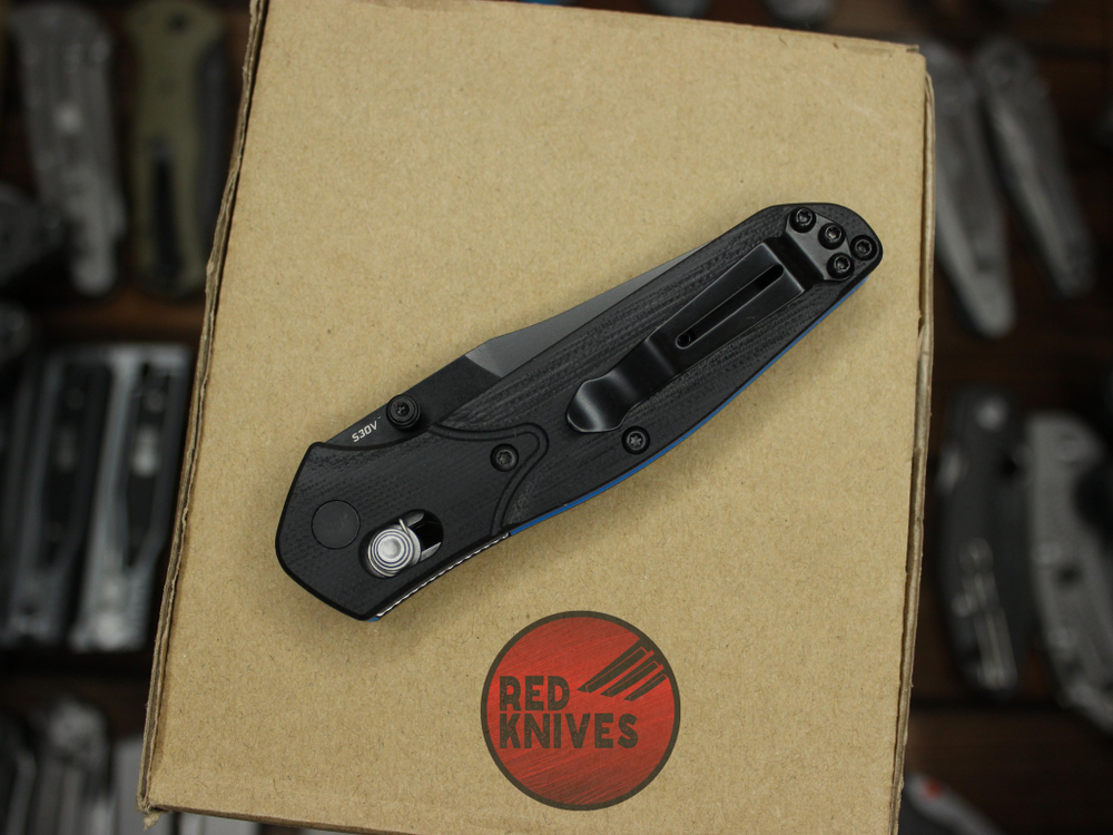 Нож Benchmade 945BK-2 Mini Osborne A+++ - черная рукоять, черный клинок