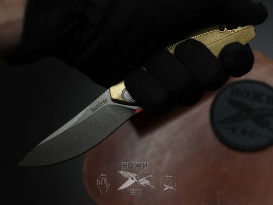 Складной нож KERSHAW Tumbler 4038BRZ c клинком из стали D2, рукоять Бронзовый сплав