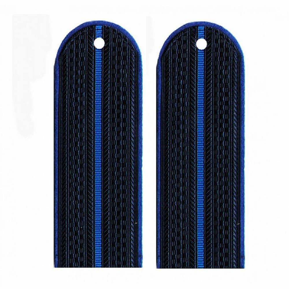 Погоны Юстиция темно-синие 1 васильковый просвет