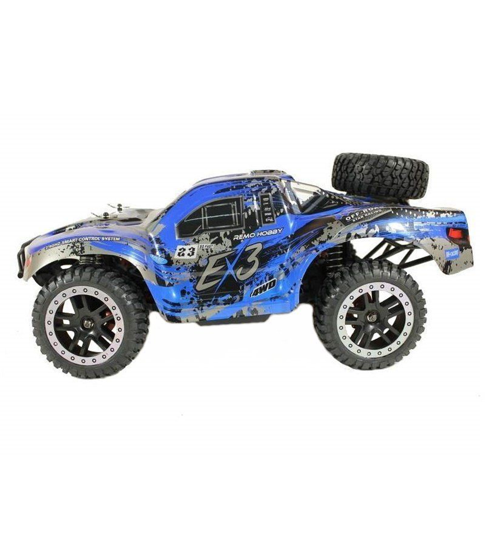 Радиоуправляемый шорт-корс Remo Hobby EX3 Brushless UPGRADE (синий) 4WD 2.4G 1/10 RTR