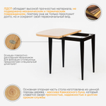 Стол KADIS 1, черное дерево / дуб крафт золотой