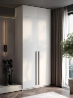 Шкаф распашной 80*40*240 белый с антресолью, Lorena 3