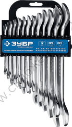 ЗУБР 12 шт, 6 - 32 мм, набор рожковых гаечных ключей, Профессионал (27011-H12)