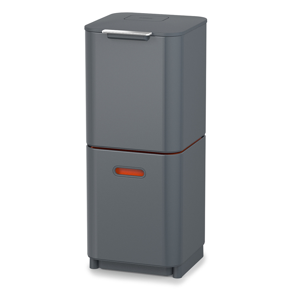 Контейнер для мусора с двумя баками totem compact, 40 л, графит