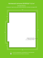 Натяжные потолки 15.7 м2, 12 м2, 12.3 м2, 13.6 м2, 5 м2