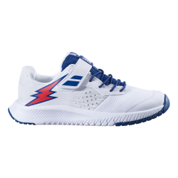 Детские теннисные кроссовки Babolat Pulsion All Court Shoe Kids - White, Blue