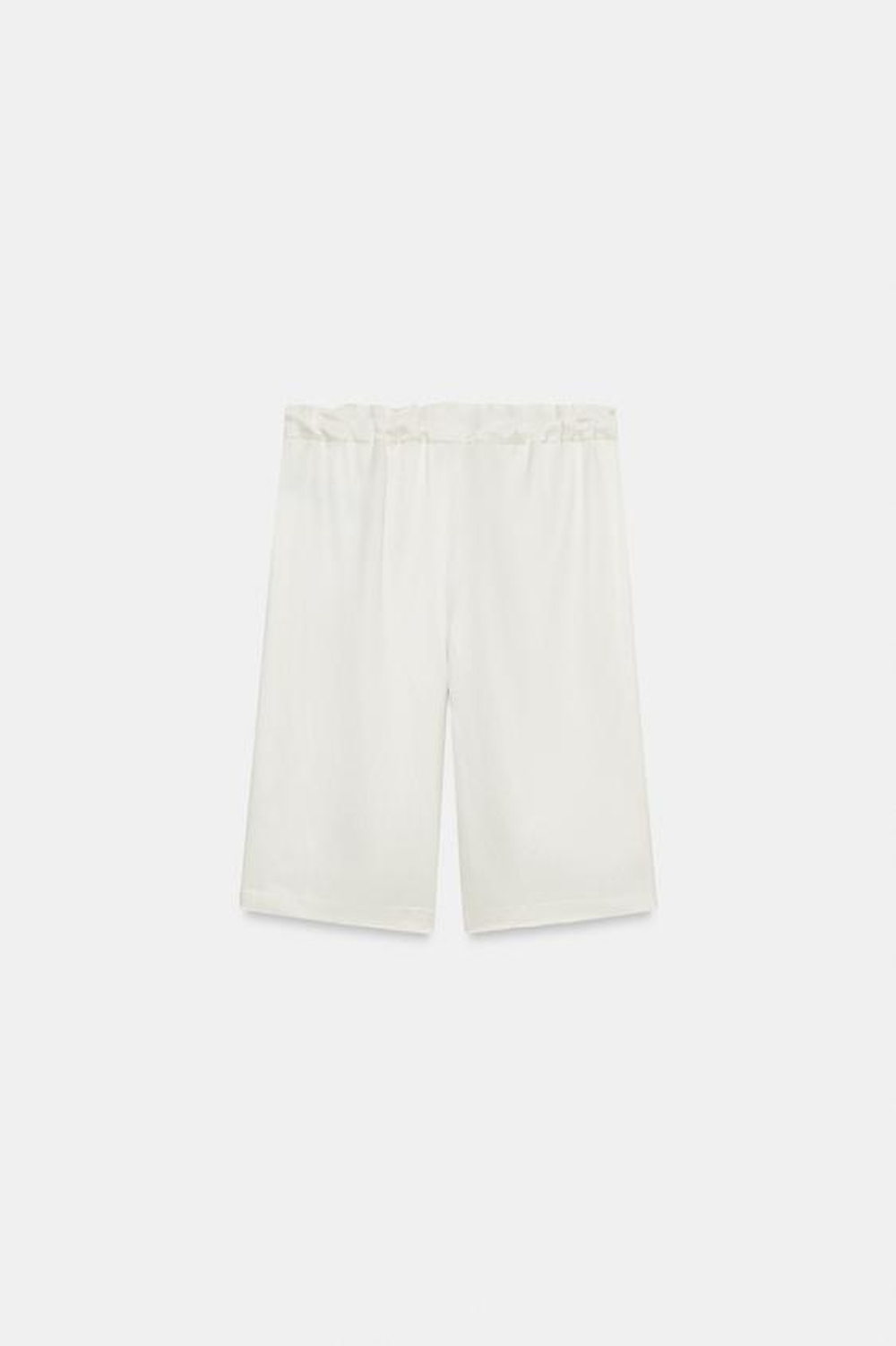ZARA ШОРТЫ В ПИЖАМНОМ СТИЛЕ — ZW COLLECTION, ЭКРЮ