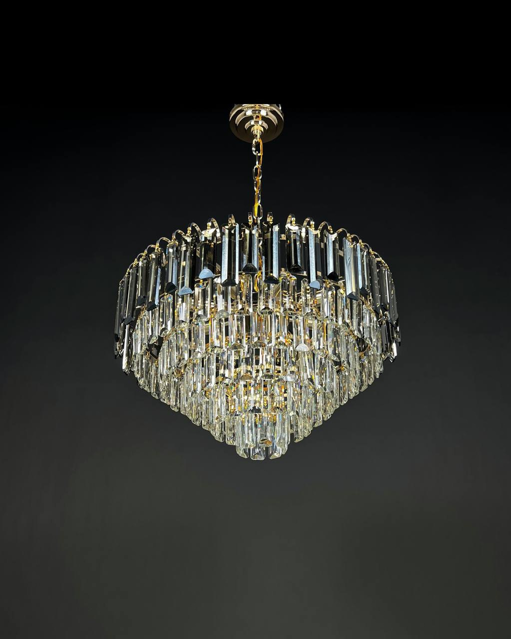 Люстра подвесная Lanbos, 11 ламп Е14, до 440 Вт, до 30 кв м, золото