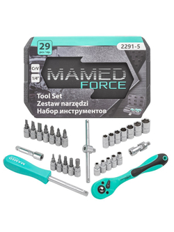 Набор инструментов PROFI 29пр. 1/4''(6гр)(4-13мм) MAMEDFORCE MF-2291-5