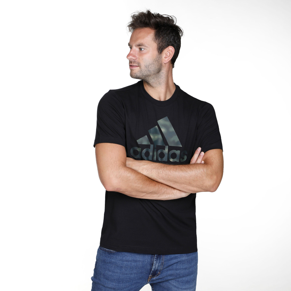 Мужское теннисное поло adidas Camo T-Shirt Men - Black
