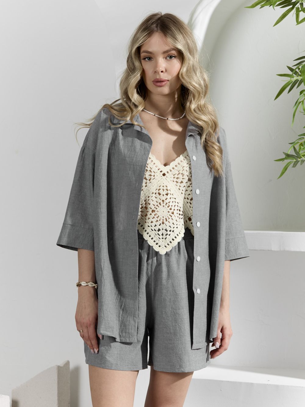 Костюм женский Ангелина-1 Виотекс СЕРЫЙ МЕЛАНЖ