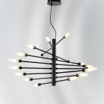 733187 Люстра RAGNO 18х40W G9 ЧЕРНЫЙ МАТОВЫЙ