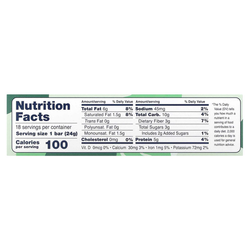 Zing Bars, мини-батончик на растительной основе, темный шоколад, мята и миндальная паста, 18 батончиков по 24 г (0,84 унции)