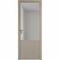 Алюминиевая дверь 19AG никель матовый стекло матовое