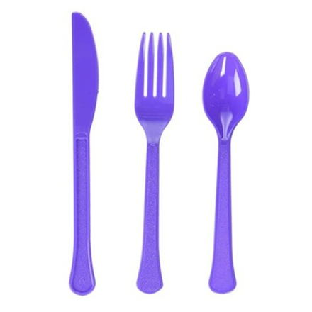 Столовые приборы в фиолетовом цвете, 24 шт