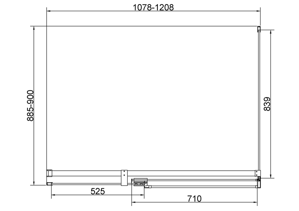 Душевой уголок Экстенза (Extenza) Vincea VSR-4EX111290CLBN, 1100/1200*900, брашированный никель, стекло прозрачное