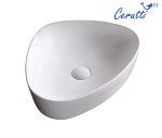Раковина CR0089 накладная, белая, треугольная 510х410х120 Ceruttispa