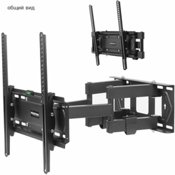 Кронштейн для телевизора Kromax PIXIS-L-2, 22-65", настенный, поворот и наклон (90219)