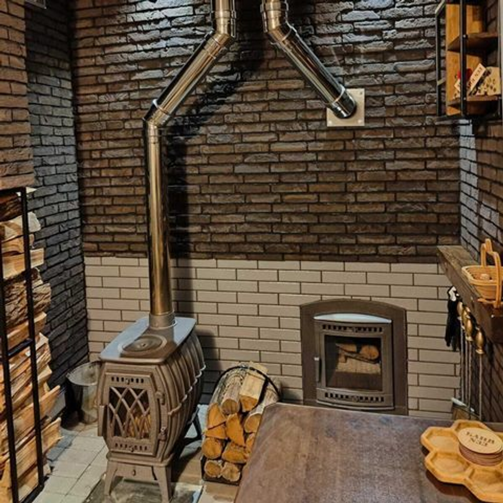 Печь-камин отопительно-варочная «Бахта»