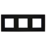 SKANDY Рамка 3-местная SK-F23Bl стекло черный IEK