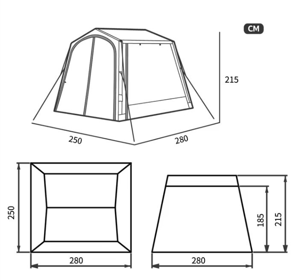 Палатка Naturehike Gen Air 7.0 Car 5-местная, надувной каркас, бежевая