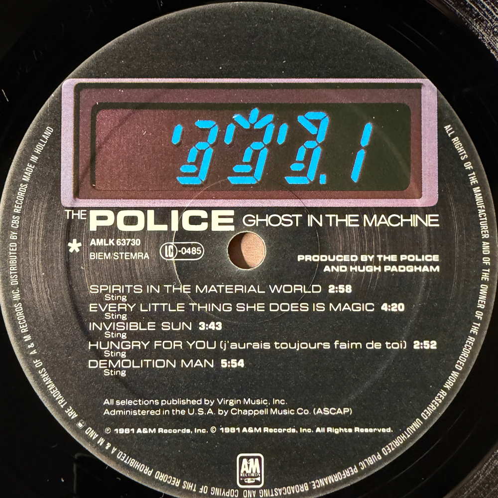 The Police - Ghost In The Machine (Голландия 1981г.)