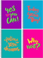 Тетрадь общая 120 листов на металлическом гребне "NEON"