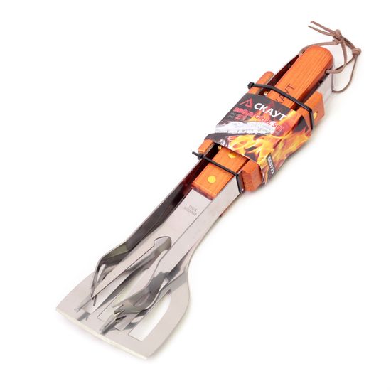 Набор для гриля СКАУТ СК 0722 (лопатка, вилка, щипцы)