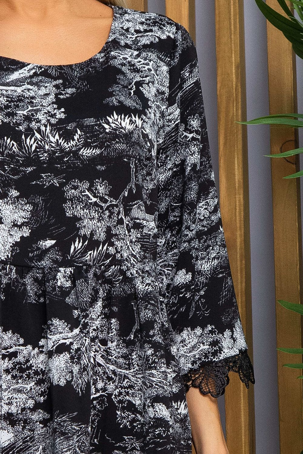 Платье Сибирские кружева (черно-белое) П13400-18М LT Collection