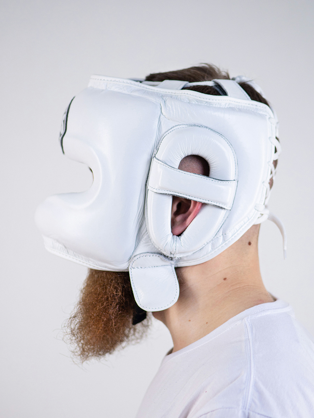 Шлем боксерский LEADERS LS WH с бамперной защитой (белый)