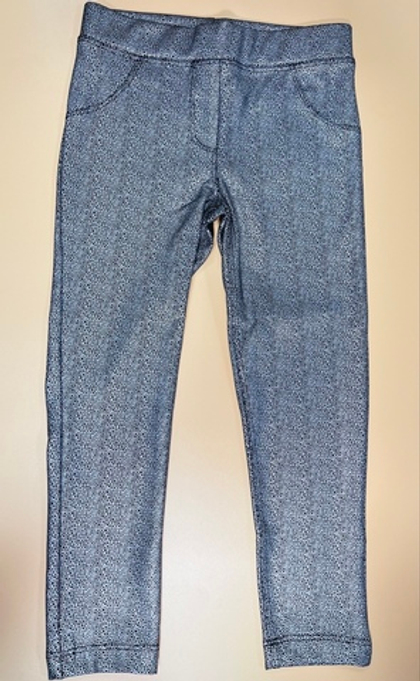 Леггинсы "Джеггинсы" серебро для девочек