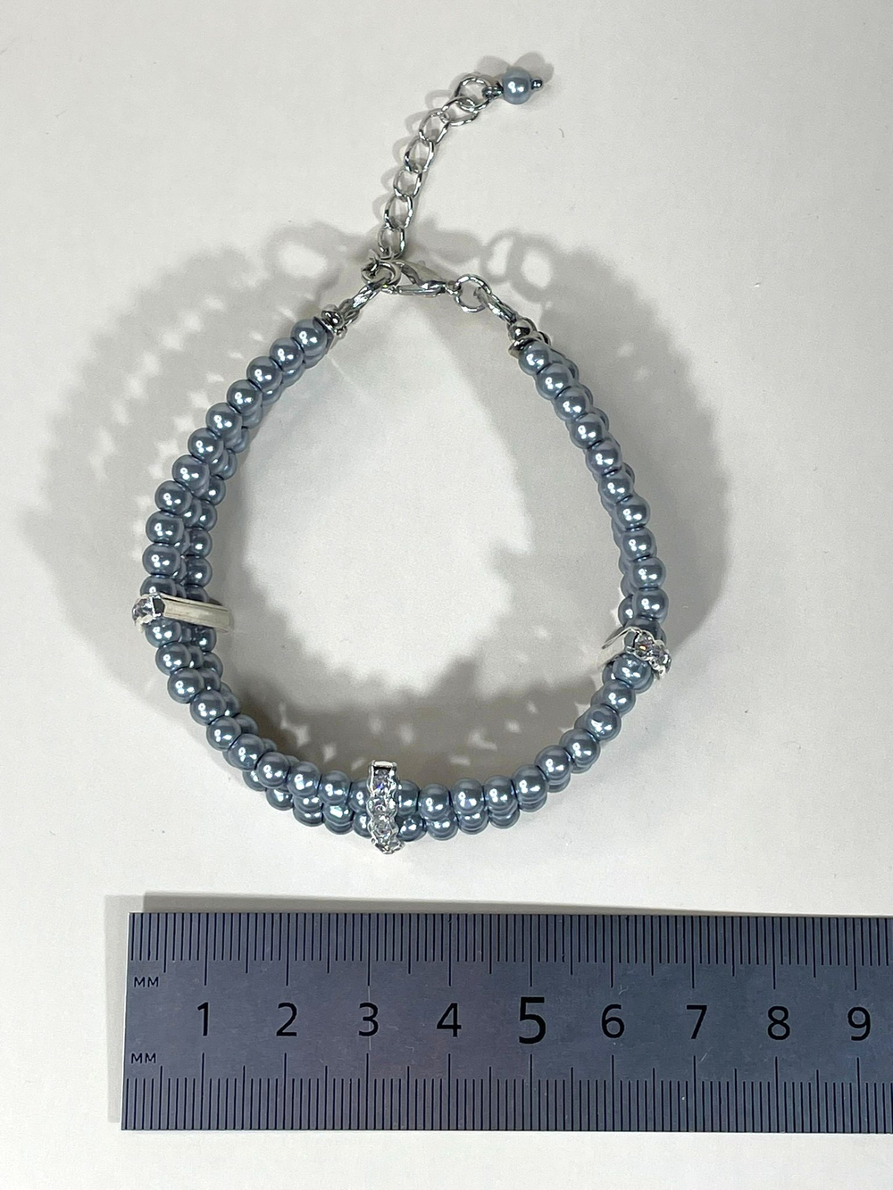 Браслет жемчужный с фианитами