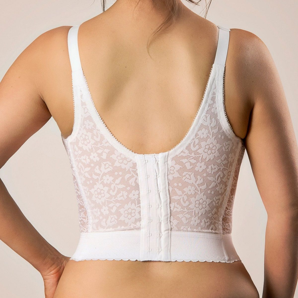 Удлиненная корсетная полуграция-бюстье из кружевной ткани (Размер: 34B) (Цвет: черный)