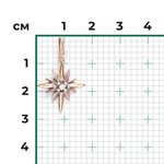 Подвеска «Вифлеемская звезда» из комбинированного золота с фианитами