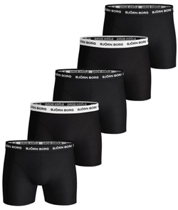 Мужские спортивные боксеры Björn Borg Shorts Solid 5P - blacker
