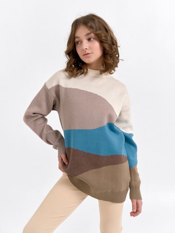 Джемпер вязаный удлиненный 