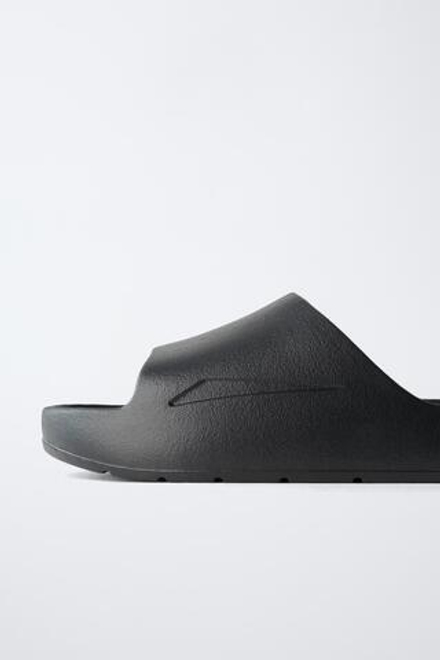 ZARA ТАПОЧКИ ДЛЯ ПЛЯЖА, ЧЕРНЫЙ