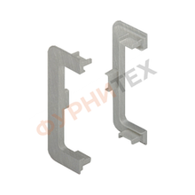 Заглушки внешние (открытые) к профилю C KB91 (лев/прав) Инокс A04, компл