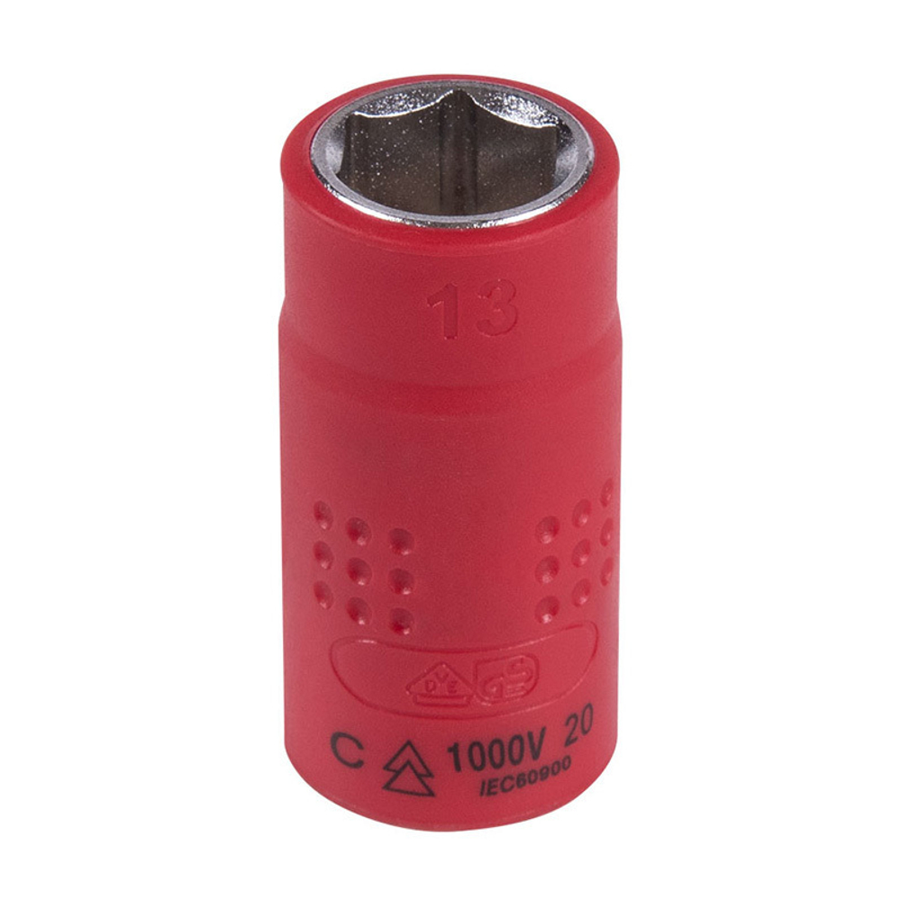 KING TONY (3335VE13M) Головка торцевая диэлектрическая шестигранная 3/8", 13 мм